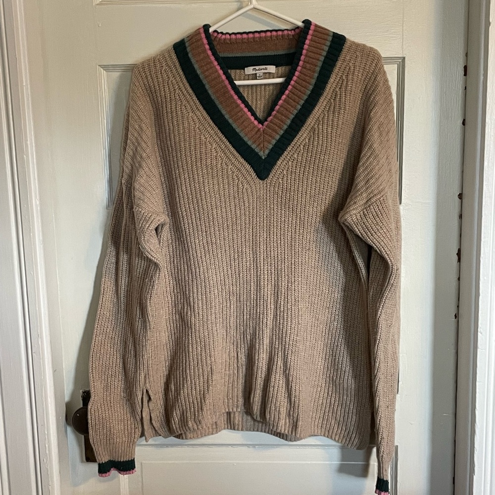 Madewell Forrest tipped v neck sweater - Picture 4 of 8